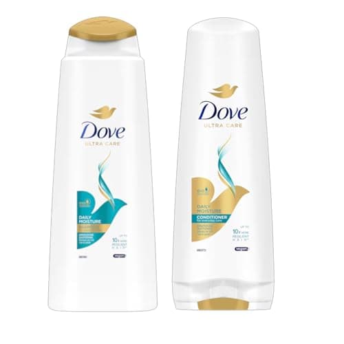 Image of Dove Ultra Care Daily Moisture Shampoo 250ml & Conditioner 200ml Set | For Smooth, Strong & Healthy Hair | Bio-Restore Complex | Vegan | Nourishing Daily Hair Care Duo