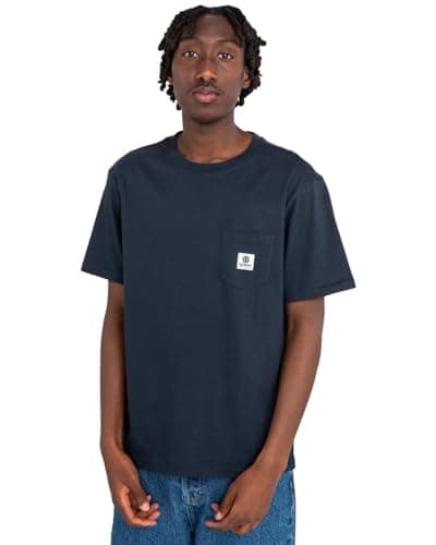 Image of Element Basic Pocket - Short Sleeve T-Shirt - Men - Blue.