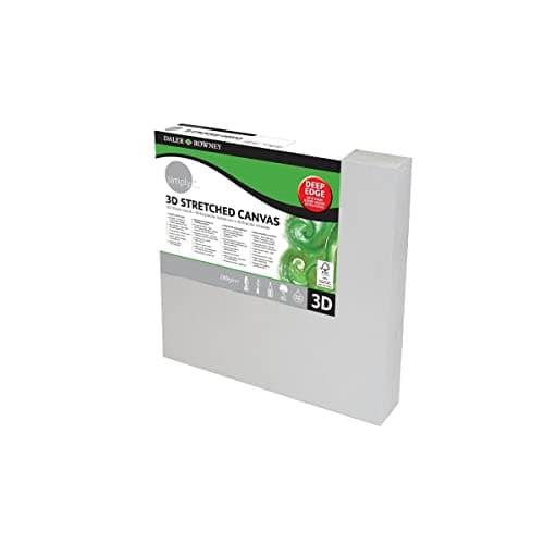 Image of Daler-Rowney Simply 3D Canvas, Medium Grain, 250 gsm, 3D, 37mm Deep, 12 x 12in - 30 x 30 cm, White
