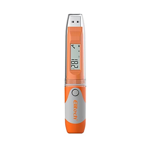Image of Elitech RC-51H USB Temperature Humidity Data Logger Recorder Tester, 32000 Recordings, PDF Report, Multiple Alarms, Calibration Certified