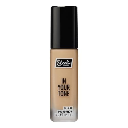 Image of Sleek MakeUP In Your Tone 24 Hour Foundation, Medium Buildable Coverage in 30 Shades, Semi-Matte Flawless Finish, 4W, 30ml