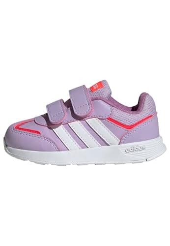 Image of adidas Unisex Baby TENSAUR Switch Shoes Infants, Powder Plum/FTWR White/Lucid red, 8.5 UK Child