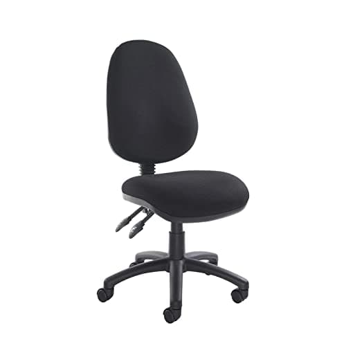 Image of Fabric Operator seating - 2 Lever Operator Chair without Arms - Black (V100-00-K) H995xW1125xD490