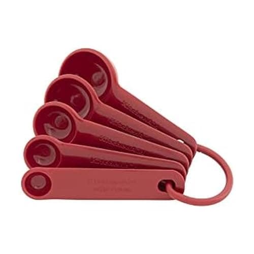 Image of KitchenAid Universal Measuring Spoon Set, 5-Piece, Red