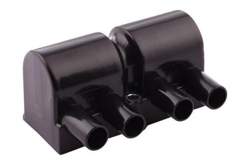 Image of HELLA 5DA 193 175-581 Ignition Coil - 12V - 4-pin connector - Block Ignition Coil - Bolted