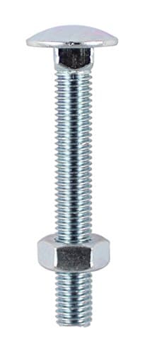 Image of TIMCO BZP Carriage Bolt and Hex Nut - M12 x 130 - Zinc - Pack of 2