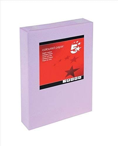 Image of 5 Star 936300 Coloured Copier Paper Multifunctional Ream-Wrapped 80gsm A4 Medium Violet [500 Sheets]