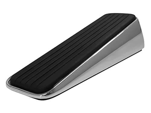 Image of Keypak Premium Door Stopper, Decorative Rubber & Chrome, Heavy-Duty Non-Slip Door Stop Holder