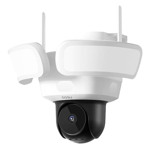 Image of AOSU Floodlight Camera Wired, 3K UHD Security Camera Outdoor, 360° Coverage, 24/7 Recording, AI Motion-Activated Alert, Smart Sensor Lighting, 2600 Lumens, Full-Color Night Vision, No Monthly Fee