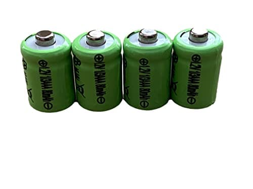 Image of Dunamis 4pk 1/3AAA Rechargeable Solar Light Batteries 1.2v NiMH 1/3AAA 80mAh - ** 1/3 AAA Size ** For Garden Solar Lights…***THESE ARE NOT STANDARD AAA SIZE BUT "ONE THIRD" AAA OR 1/3 AAA SIZE***