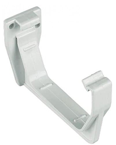Image of PK of 3 x RKS1W (White) FLOPLAST Fascia Gutter Bracket for 114mm Square Gutter System