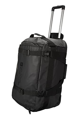 Image of Mountain Warehouse Cargo Wheelie Bag 60L - Durable Backpack with Inner Mesh Pocket, Carry Strap & Grab Handle - Best for All Season, Camping, Hiking, Outdoors & Trekking Black One Size