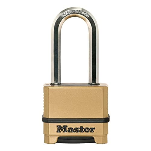 Image of MASTER LOCK High Security Padlock, Security Level 9/10, Outdoor, Combination, Zinc, Weatherproof, XLong Shackle