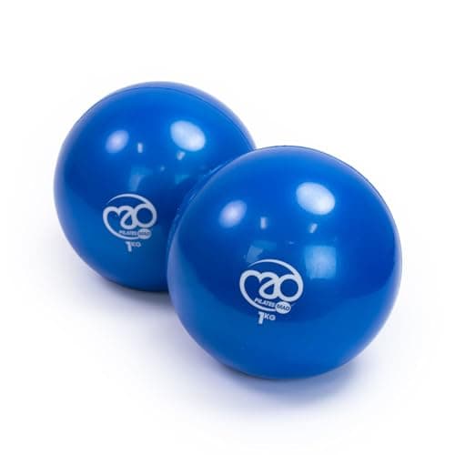 Image of Fitness Mad Soft Weights, Weighted Toning Balls, Soft Pilates Training Pair, 3 Weights Available 0.5 kg / 1 kg / 1.5 kg (Pair)