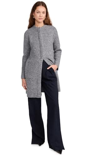 Image of Vince Women's Textured Soft Sculpt Car Coat, Med H Grey, L