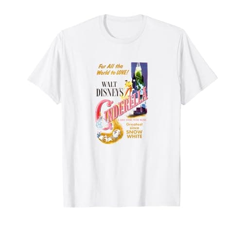 Image of Disney Cinderella Vintage Movie Box Art Poster T-Shirt