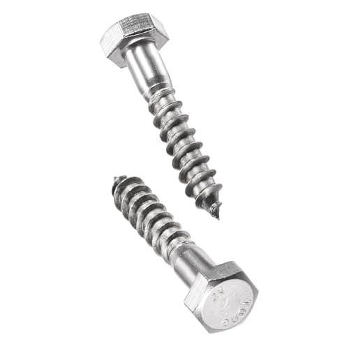 Image of TA-VIGOR 10Pcs Coach Screws, M8 x 40mm Hex Head Lag Bolts, 304 Stainless Steel Sleeper Concrete Wood Screw Hexagon Lag Half Thread Self-Tapping Bolts for Outdoor Use in Decking, Fencing