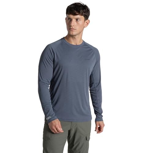 Image of Craghoppers Mens NosiLife SolarShield+ Long Sleeve T-Shirt - Dark Pewter - S