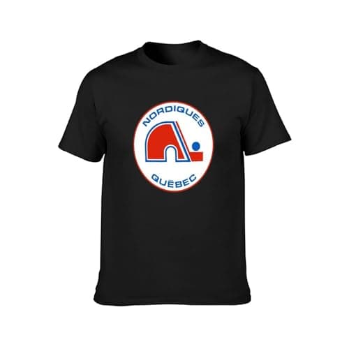 Image of Quebec Nordiques Retro Hockey Jersey 1970's Seventies T-Shirt Unisex Gift Men's Black Tees L