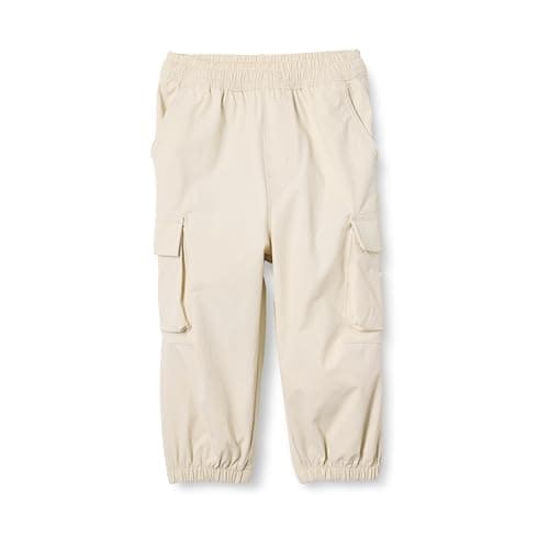 Image of Amazon Essentials Unisex Kids' Cargo Parachute Trousers, Beige, 8 Years