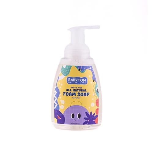 Image of Babyton All Natural Foam Soap for Kids 350 ml Flavor Free– Gentle Hand Wash for Sensitive Skin, Paraben-Free, Plant-Based, Eco-Friendly, Vegan, Cruelty-Free Hand Foaming Soap