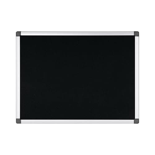 Image of Bi-Office Notice Board Maya, Black Felt, Aluminium Frame, 60 x 45 cm