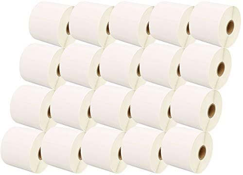 Image of 20 Compatible Rolls 72mm x 36mm White Direct Thermal Printer Labels (1000 Labels per Roll) for Zebra, Toshiba, Citizen, Eltron, Orion, UPS Label Printers