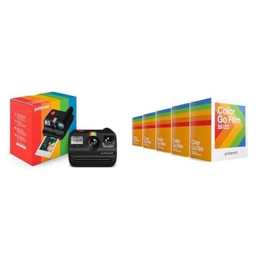 Image of Polaroid Go Generation 2 Black + Go color film - 80 photos - 10 packs
