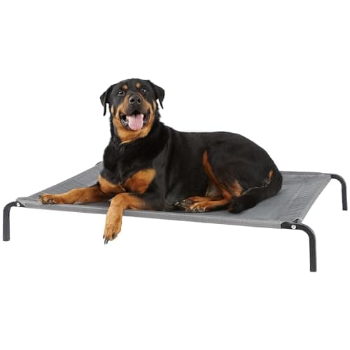 Image of Bunty Raised Dog Bed Large - Elevated, Lightweight & Chew Resistant, Ideal for Indoor & Outdoor Use - Waterproof Dog Bed with Rust Resistant Steel & Heavy Duty Washable Weave Mesh