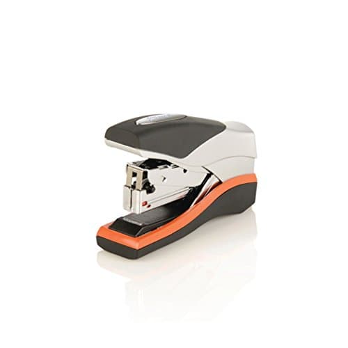 Image of Rexel Optima 40 Compact Low Force Stapler, 40 Sheet Capacity, Flat Clinch Stapling, 26/6 Staples Included, Silver/Black, 2103357