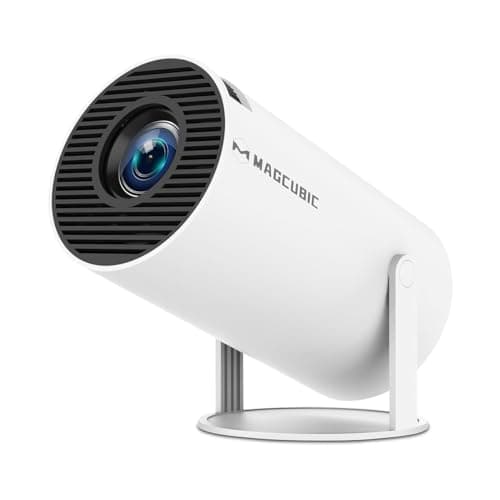 Image of Upgrade HY300PRO Mini Projector with WiFi and Bluetooth, 4K Support Smart Portable Projector, Auto Keystone, Voice Control Remote, 180 Degree Rotation, Home Video Projetor for Bedroom