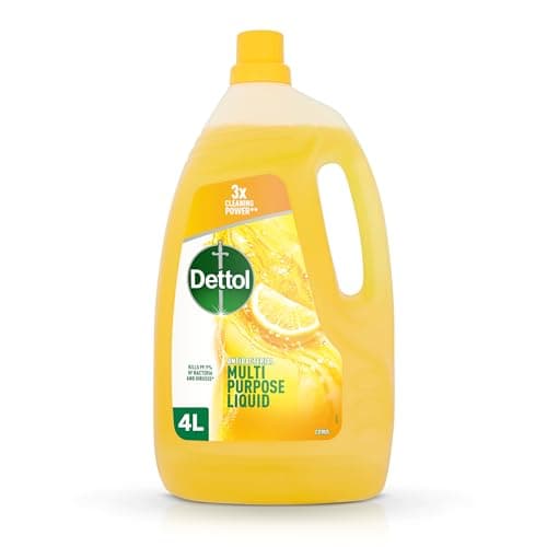 Image of Dettol Antibacterial Multi Purpose Citrus Cleaner 4L - Floor, Kitchen, Bin, Sink Grease Remover - Kills 99.9% Germs - Disinfectant Household Solution