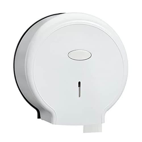 Image of Single Roll Jumbo Tissue Dispenser, Jumbo Toilet Paper Roll Dispenser Tight Plastic Punch Free Large Capacity Waterproof For Bathroom For Toilets (White)