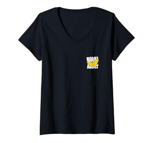 Image of Women's Banana Minimalist Badge Patch V-Neck T-Shirt