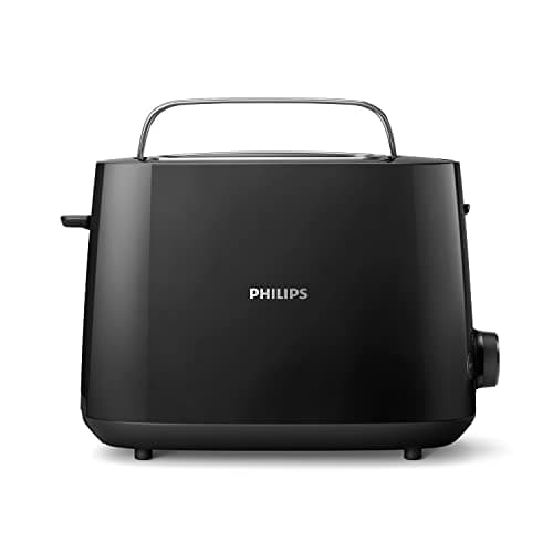 Image of Philips Toaster - 2 Slots, 8 Settings, Bun Rack, Defrost, High Lift, Auto Shut-off, Black (HD2581/91)