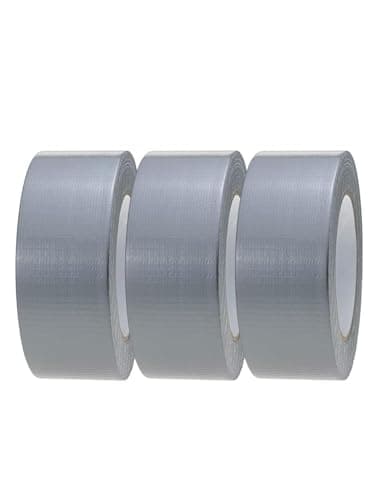 Image of RFE Gaffer Tape Silver - Grey 3 Rolls of 50mm x 50m - Strong Duct Tape Heavy Duty Adhesive Cloth Tape, Super Sticky And Waterproof Gaffa Tape (3)