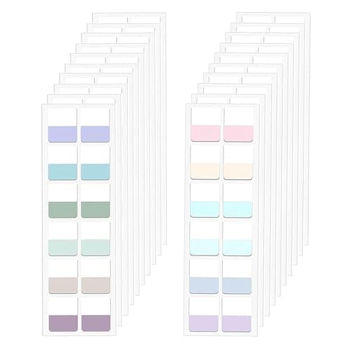 Image of 240 PCS Colored Book Sticky Index Tabs, Book Tabs, Annotation Tab Colored Sticky Tabs Dividers for Notebooks, for Notebooks, Binders, File Folder and Planner