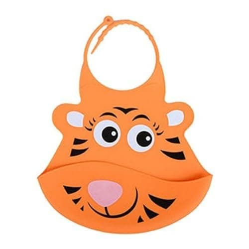 Image of Nuby Monkey and Tiger – Roll-up Silicone Bib (Assorted)