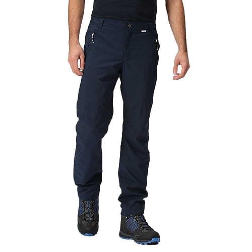 Image of Regatta Mens Dayhike Waterproof Trousers with Stretch Lining, Breathable & Windproof - Perfect for Outdoors, Walking, Hiking & Trekking Navy
