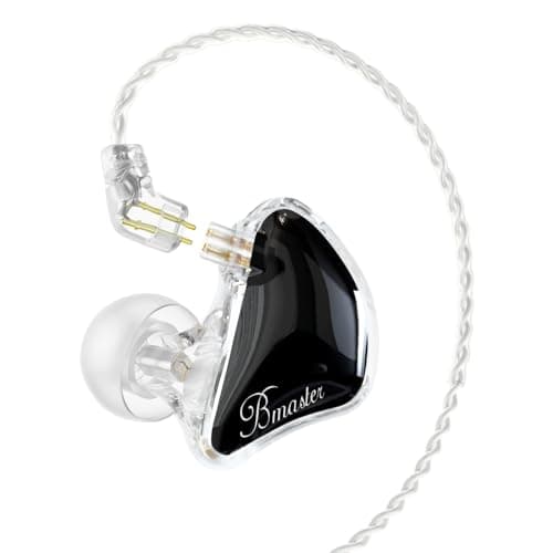 Image of BASN Bmaster 2-Pin Triple Drivers in Ear Monitor Headphone with Two Detachable Cables Fit in Ear Suitable for Audio Engineer, Musician (Black)
