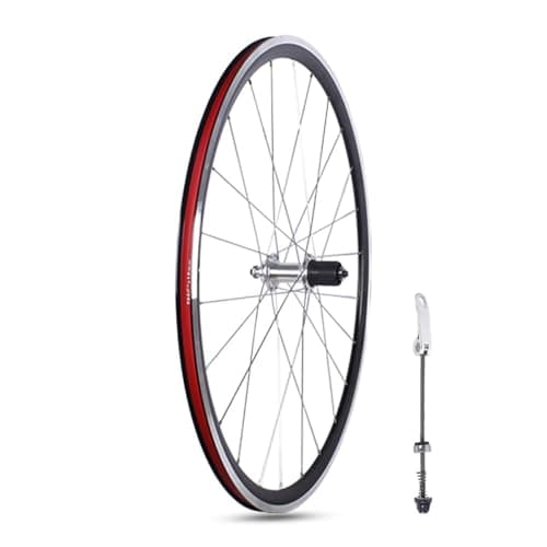 Image of 700C Road Bike Front Wheel Aluminum Alloy Double Wall Rims V Brake Quick Release 100/130mm 24H Rear Hub For 7/8/9/10 Speed Cassette(Silver Rear)