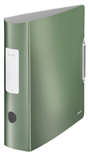 Image of Leitz Lever Arch File, Celadon green, A4, Curved spine 8.2 cm width, Elastic fastening, Light polyfoam, Style Range, 11080053