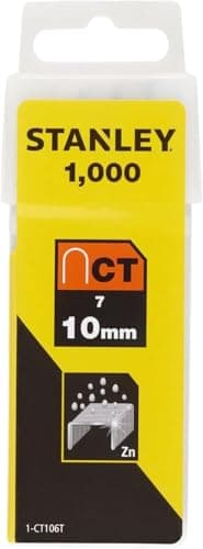 Image of Stanley 1-CT106T 10mm Type-7 Cable Staples (1000 Pieces), Silver