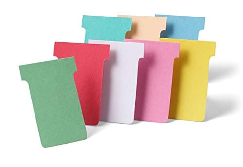 Image of Nobo T-Card Planning Cards, Yellow, Size 4, Pack Of 100 Planning Card Re-Fills, Office Wall Planner System, 2004004