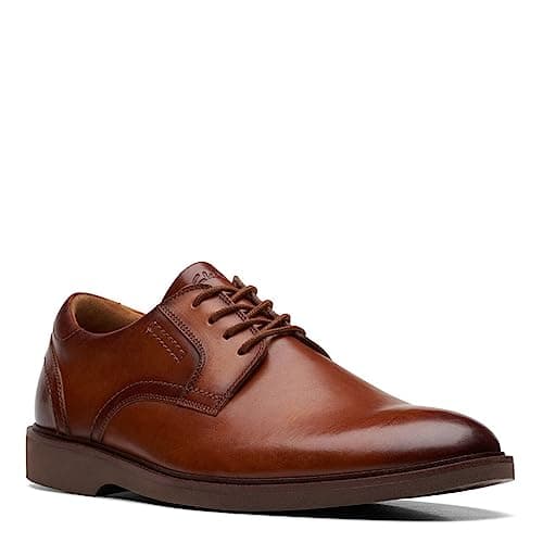 Image of Clarks Men's Malwood Lace Oxford, Tan Leather, 11