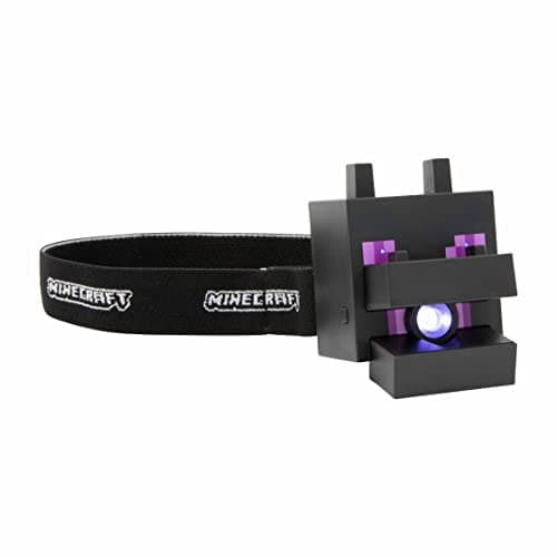 Image of Minecraft Ender Dragon Head Torch - Officially Licensed Merchandise with In Game Sounds, Novelty Headlamp Flashlight & Reading Light for Kids, Gift for Boys | Paladone