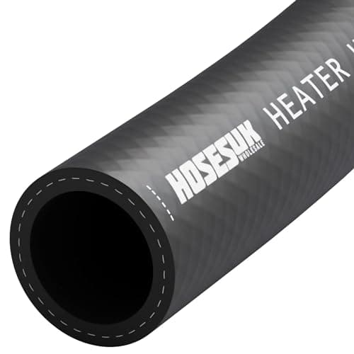 Image of 16mm Rubber Car Heater Hose SAEJ20R3 Replacement Water Coolant Pipe Tube Black 3 Metre