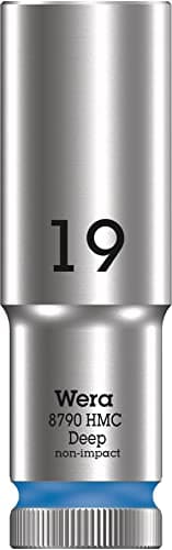 Image of Wera 05004559001 8790 HMC Deep Socket, Blue, 19.0 mm