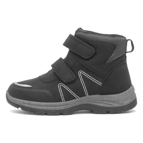 Image of Trux Boys Black Double Easy Fasten Ankle Boot - Size 1 UK - Black