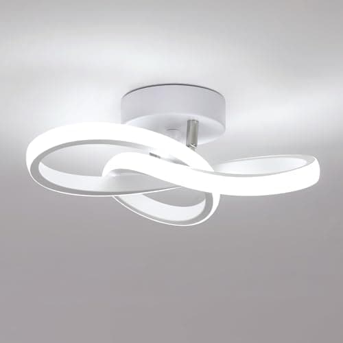 Image of Comely LED Ceiling Light, 22W Super Bright Modern LED Ceiling Lamp, Creative Flower Shape Lighting Fixture for Living Room Bedroom Kitchen Hallway, Cool White 6500K